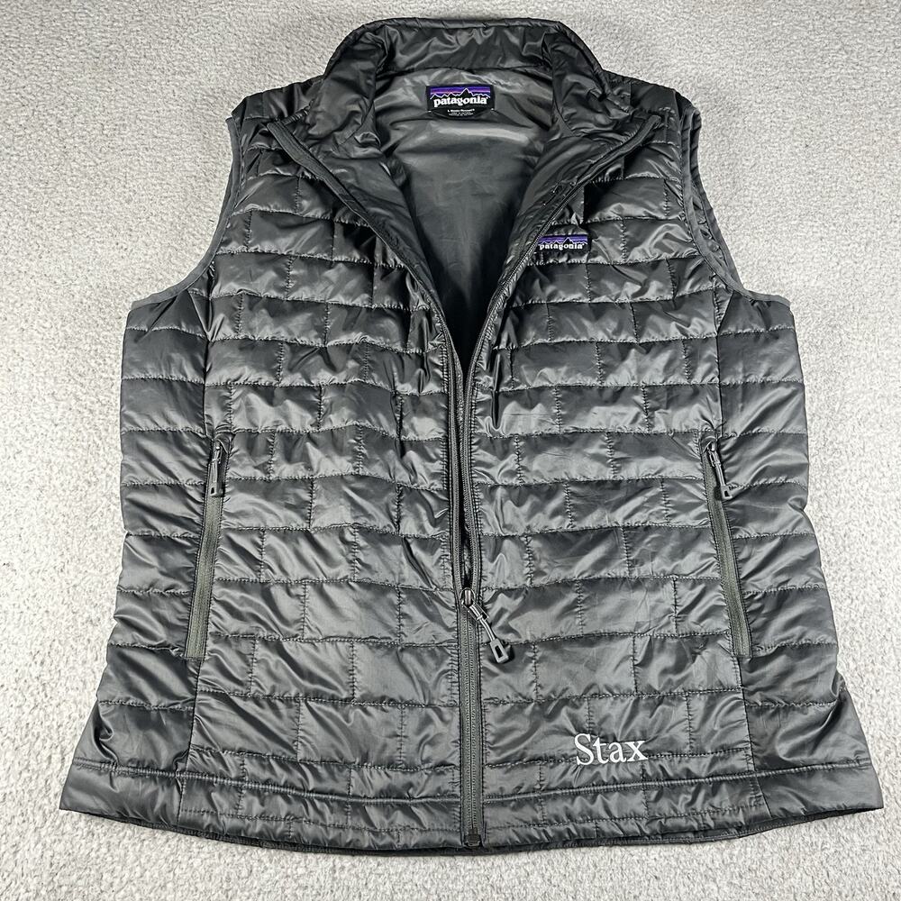 Patagonia Nano Puff Vest Mens L Gray Puffer Primaloft Insulated Packable Zip - Picture 4 of 16